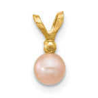 14k Madi K 4-5mm Pink Near-Round Freshwater Cultured Pearl and CZ Pendant