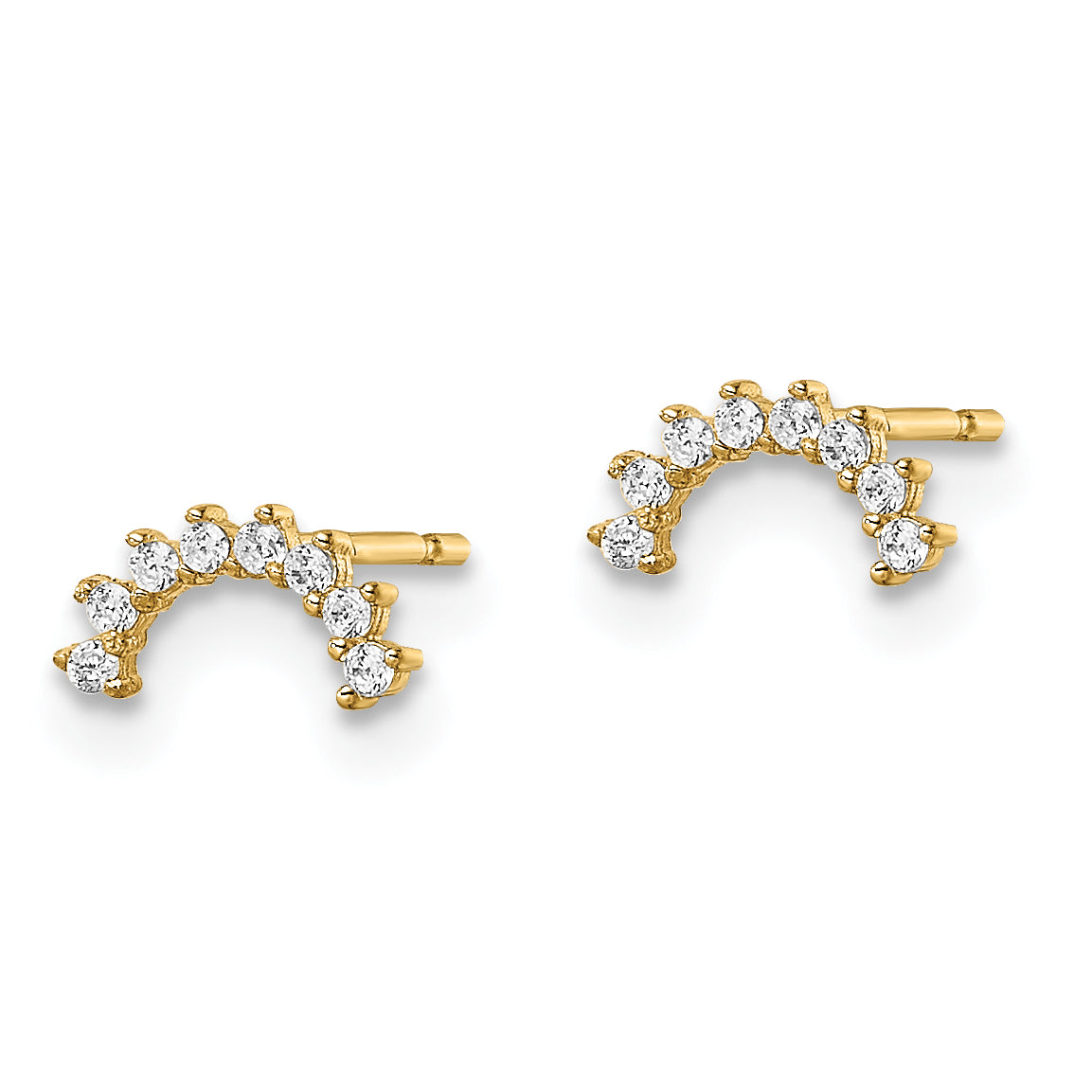 14k Madi K CZ Post Earrings Secondary image