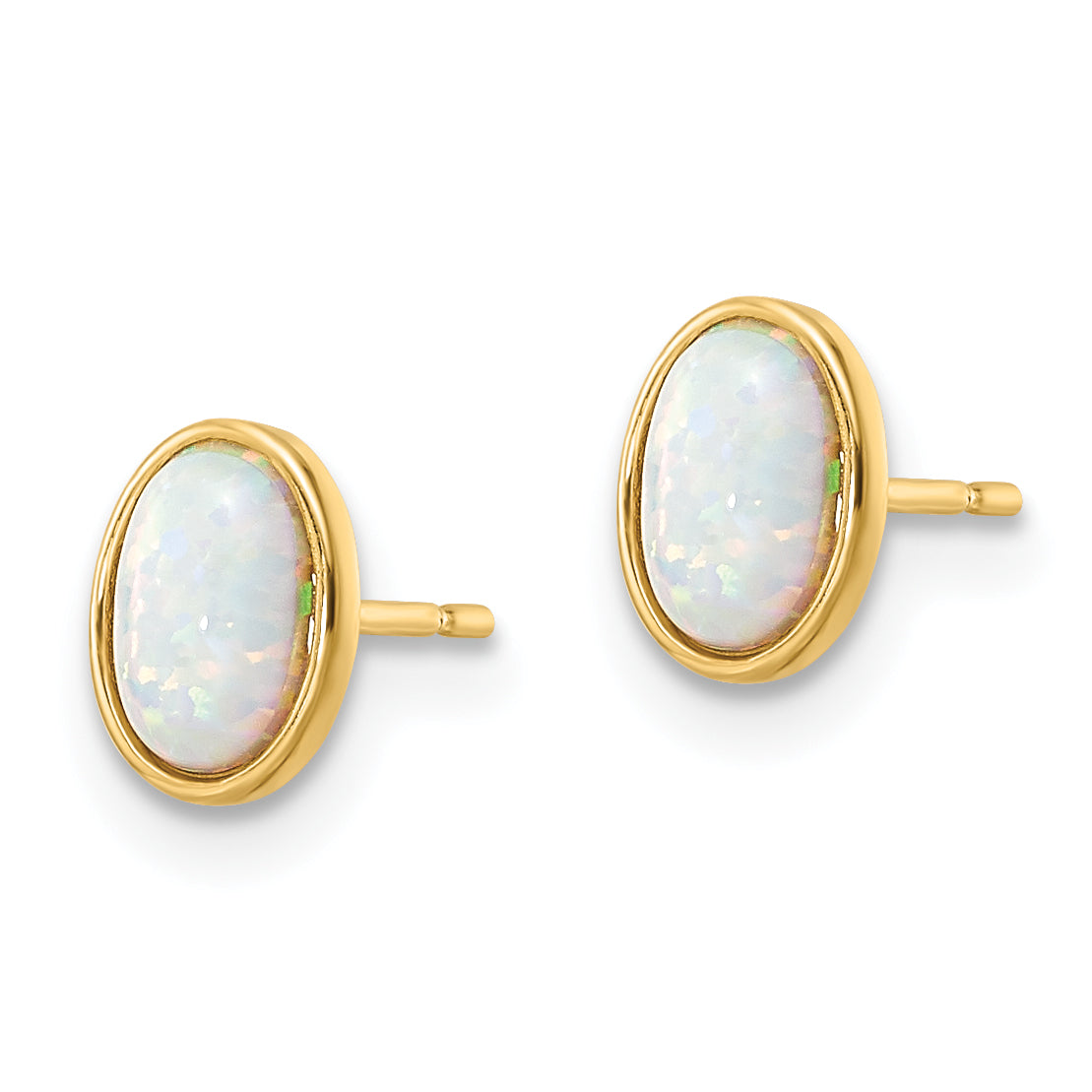 14k Madi K Created Opal Post Earrings Secondary image