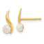 14K Madi K Polished 3.25mm Freshwater Cultured Pearl Post Earrings