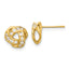 14k Madi K Polished CZ Love Knot Post Earrings