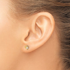 14k Madi K Polished CZ Dolphin Post Earrings