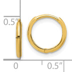 14k Madi K Polished 1.45mm Hinged Huggie Hoop Earrings