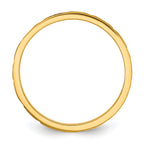 14K Madi K Diamond-cut Zig-Zag Design 2mm Flat Band Size 3 Baby / Children's Ring