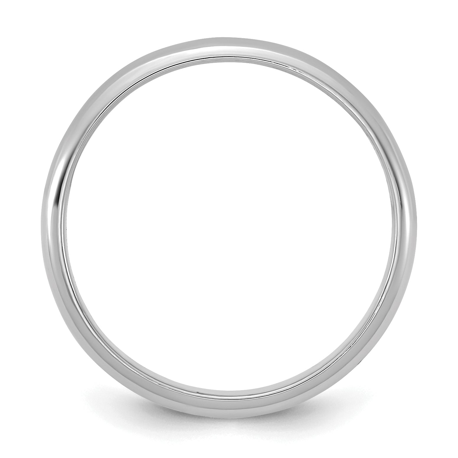 14K White Gold Madi K Polished 2mm Half Round Band Size 3 Baby / Children's Ring Secondary image