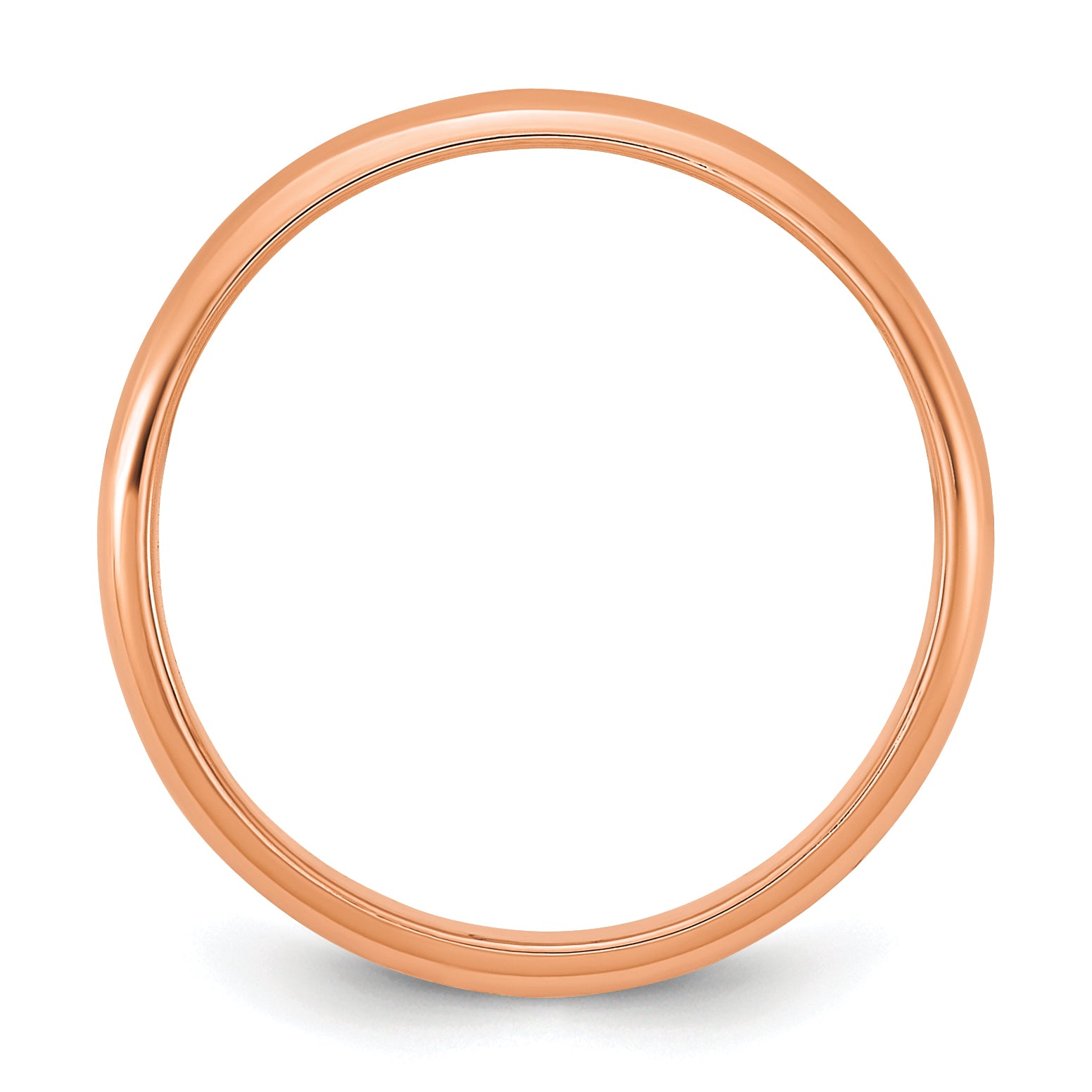 14K Rose Gold Madi K Polished 2mm Half Round Band Size 3 Baby / Children's Ring Secondary image