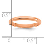14K Rose Gold Madi K Polished 2mm Half Round Band Size 3 Baby / Children's Ring