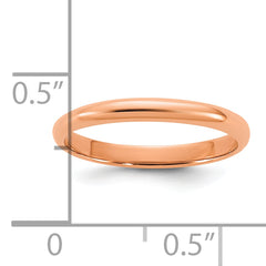 14K Rose Gold Madi K Polished 2mm Half Round Band Size 3 Baby / Children's Ring