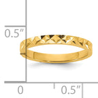 14K Madi K Diamond-cut Design 2mm Flat Band Size 3 Baby / Children's Ring