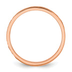 14K Rose Gold Madi K Diamond-cut Design 2mm Flat Band Size 3 Baby / Children's Ring