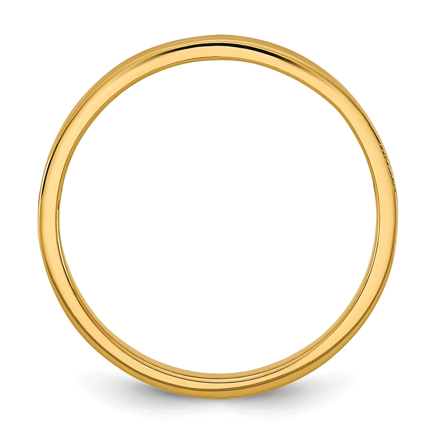 14K Madi K High Polished 2mm Flat Band Size 3 Baby / Children's Ring Secondary image