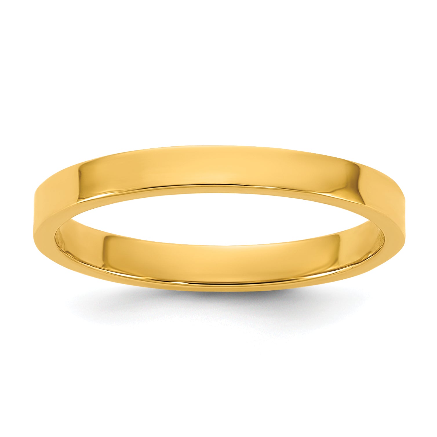 14K Madi K High Polished 2mm Flat Band Size 3 Baby / Children's Ring Main image
