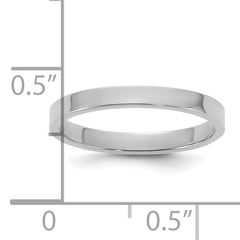 14K White Gold Madi K High Polished 2mm Flat Band Size 3 Baby / Children's Ring