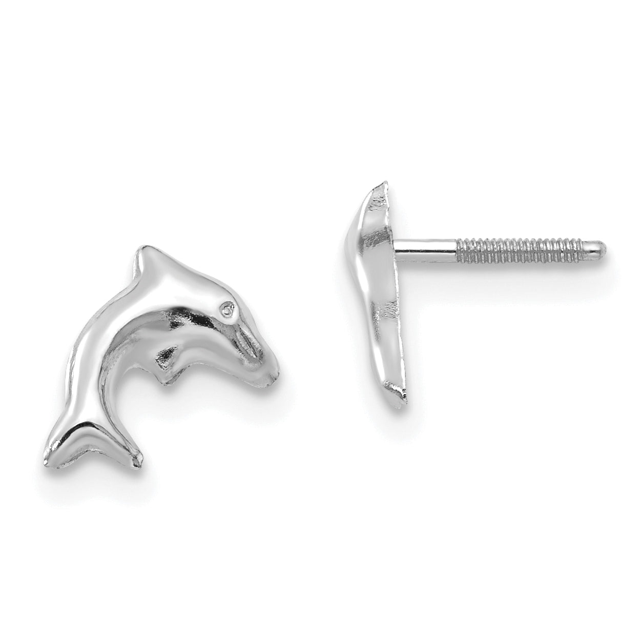 14K White Gold Madi K Sm. Dolphin Earrings Main image