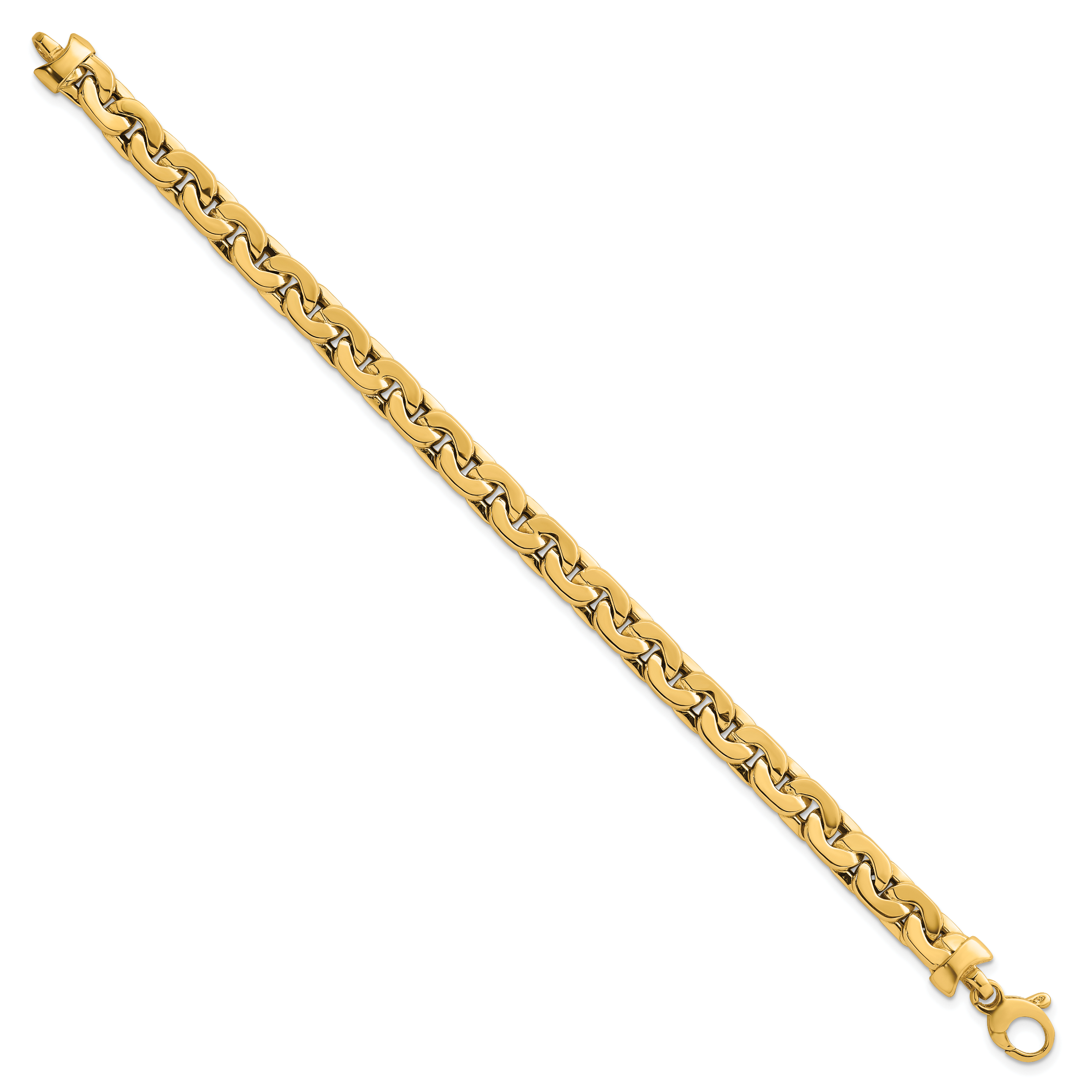 14k Polished Fancy Link 7.5 inch Bracelet