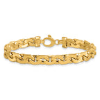 14k Polished Fancy Link 7.5 inch Bracelet