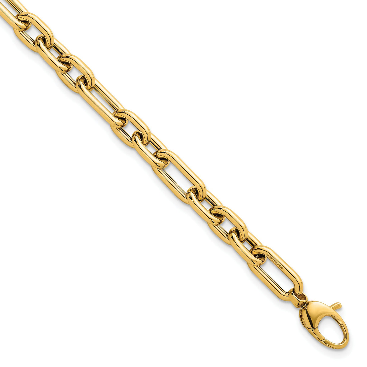 Fancy Chain Bracelet in 14K Yellow Gold, 5.8mm Lightweight, 7.5 Inch - Sophia Jewelers Main image
