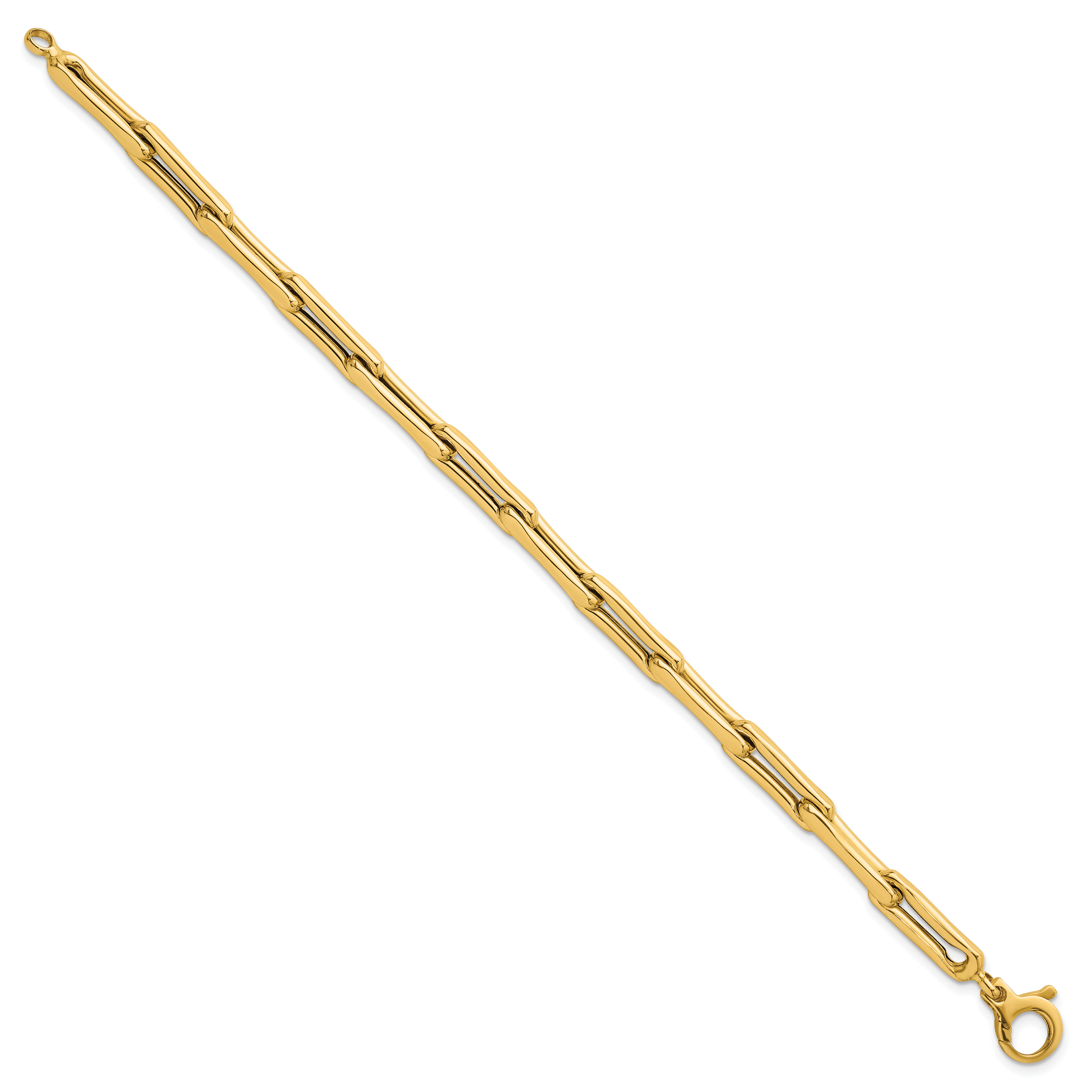 14k Polished 5.7mm Fancy Long Link 7.5 inch Bracelet Secondary image