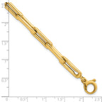 14k Polished 5.7mm Fancy Long Link 7.5 inch Bracelet