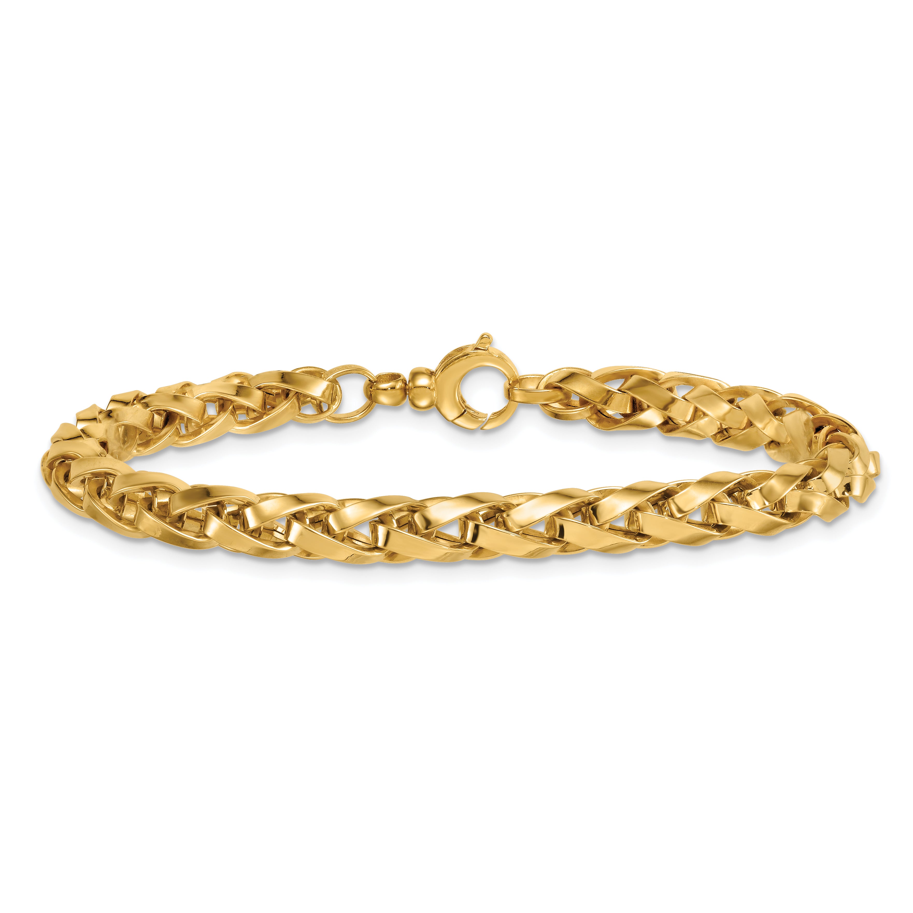 14k Polished 4.25mm Lightweight Fancy Link 7.5 inch Bracelet