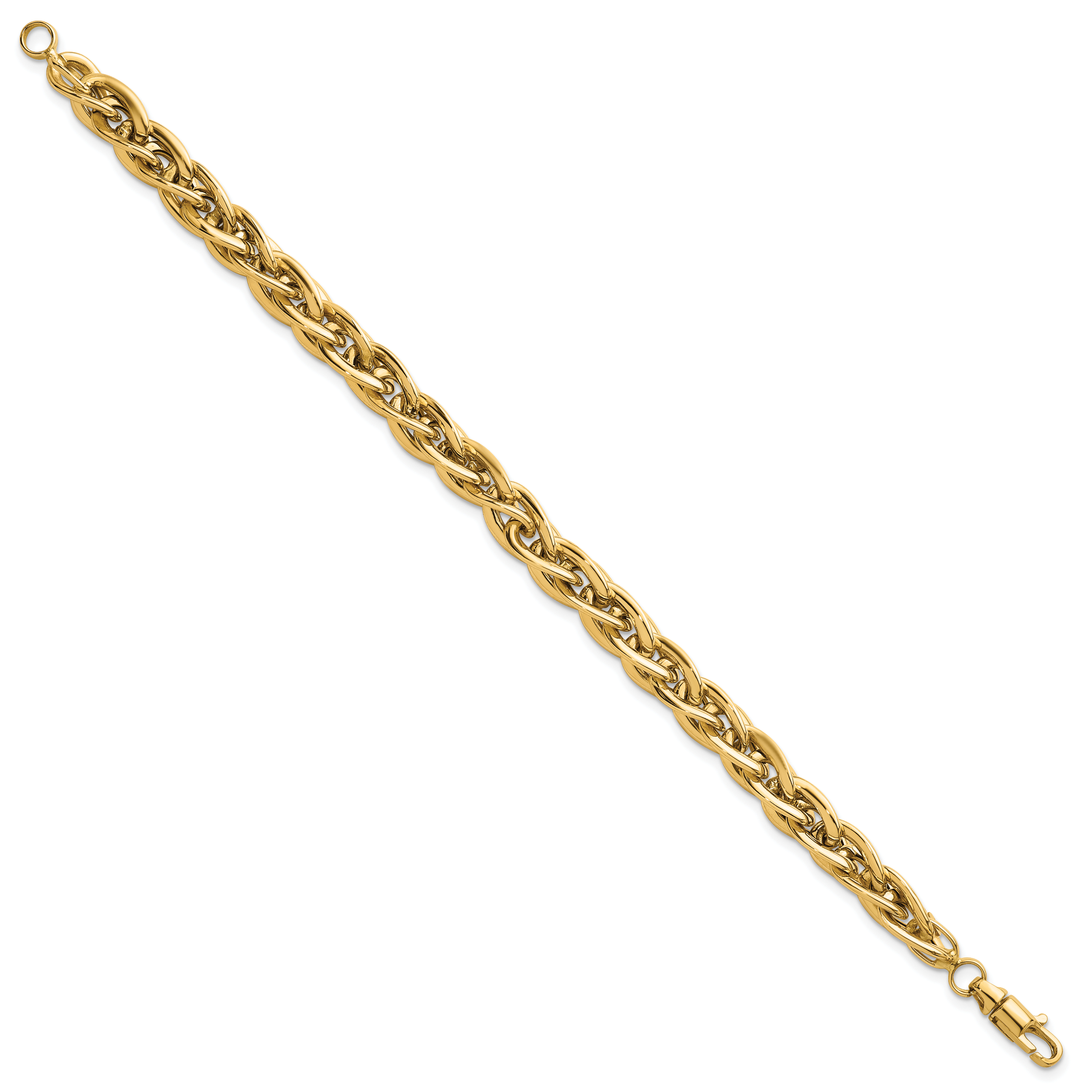 14k Polished 5.2mm Fancy Rope Link 7.5 inch Bracelet Secondary image
