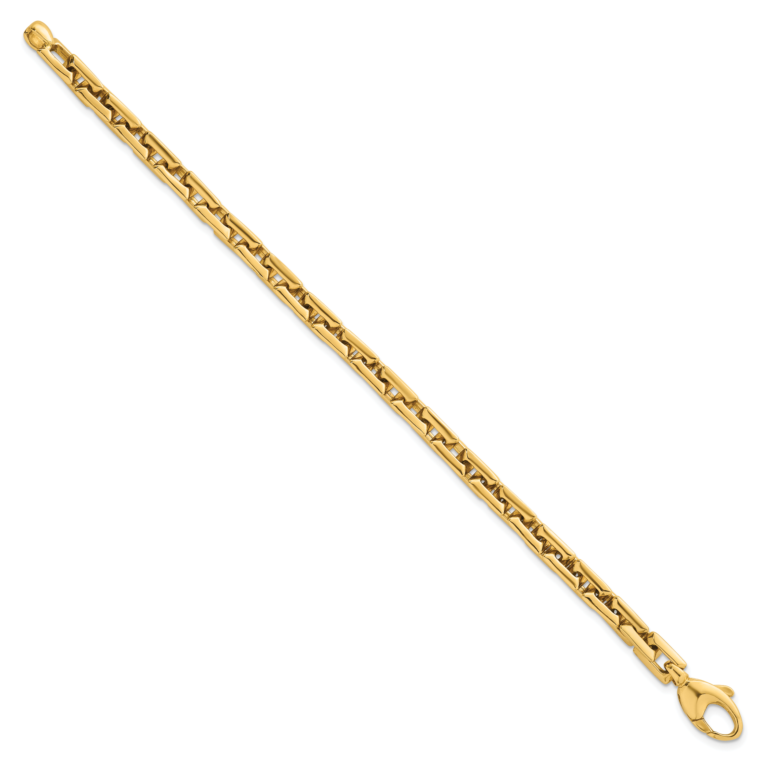 14k Polished 6.25mm Fancy Square Link 7.25 inch Bracelet Secondary image