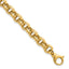 14k Polished 8.5mm Lightweight Double Link Cable 7.5 inch Bracelet Plus 0.75 inch Extender