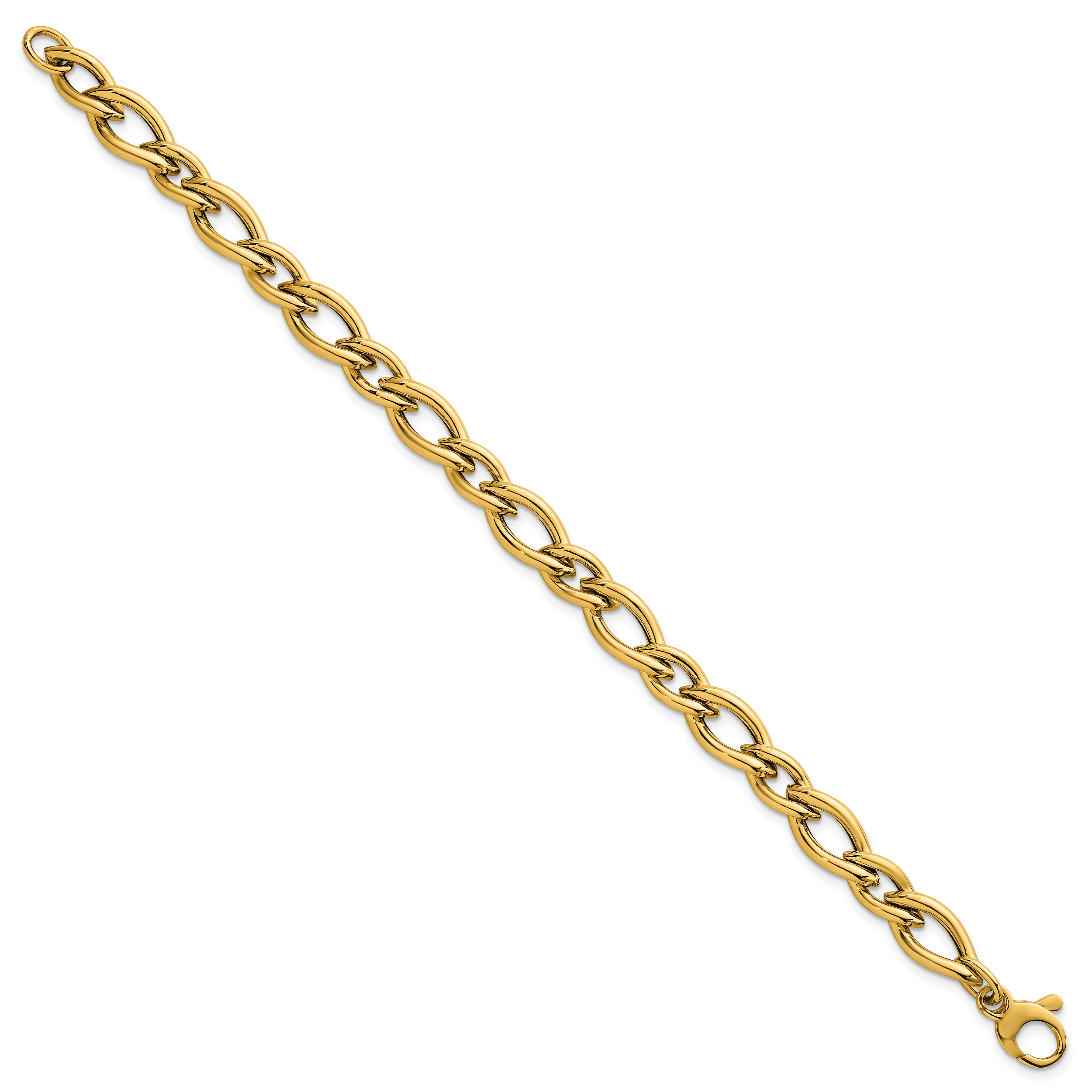 14k Polished 6.8mm Fancy Twist Link 7.5 inch Bracelet Secondary image