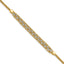 14k Two-Tone Textured Diamond-cut 7mm Beaded 7.5 inch Bracelet Plus 1 inch Extender