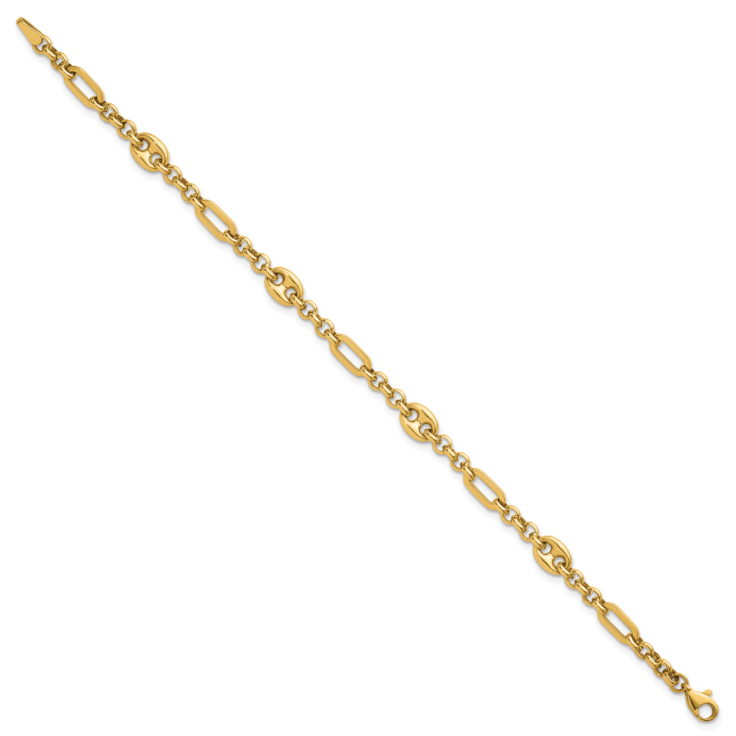 14k Polished 4.6mm Fancy Multi-link 7.5 inch Bracelet Secondary image