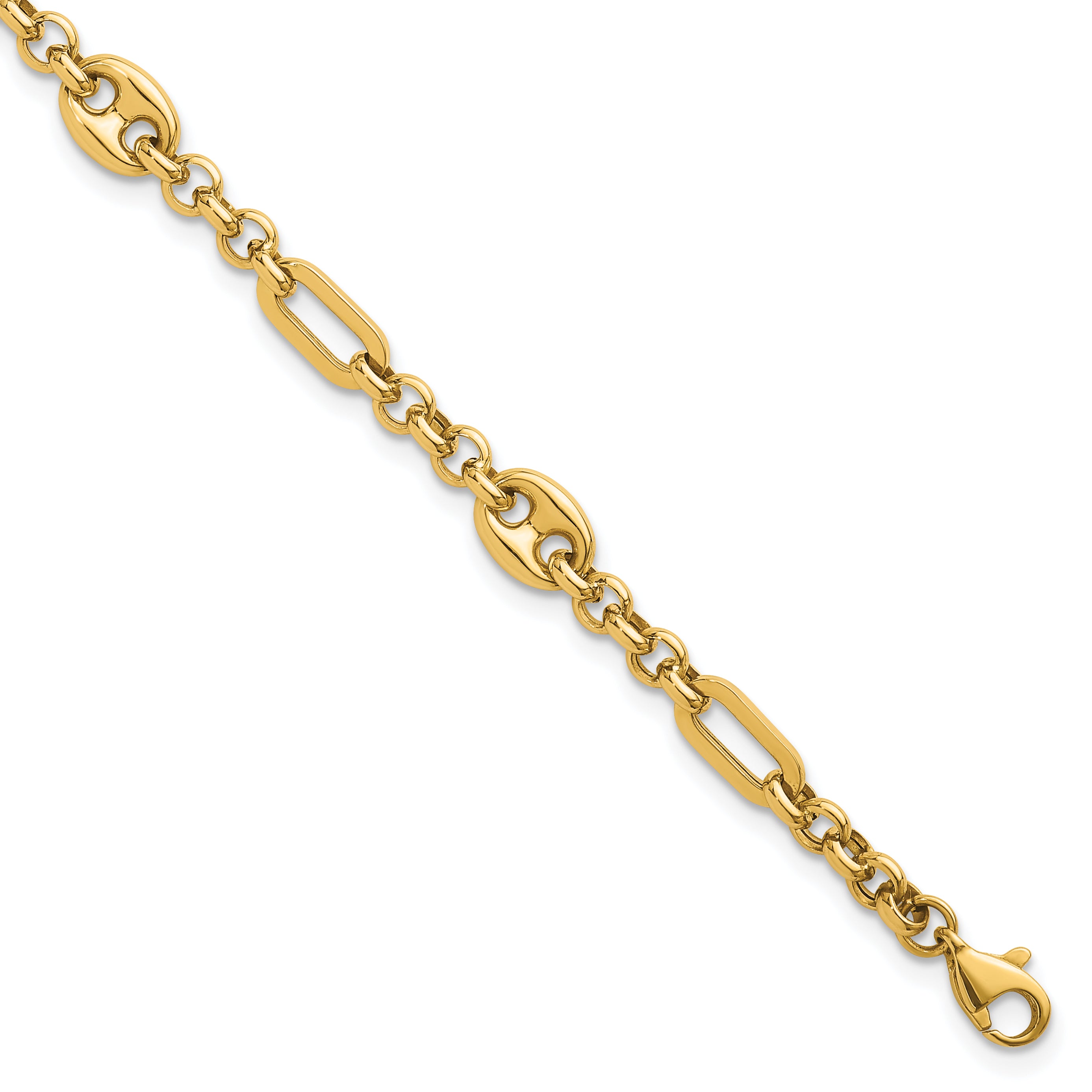 14k Polished 4.6mm Fancy Multi-link 7.5 inch Bracelet Main image
