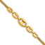 14k Polished Graduated Puffed Mariner and Curb Link 7 inch Bracelet