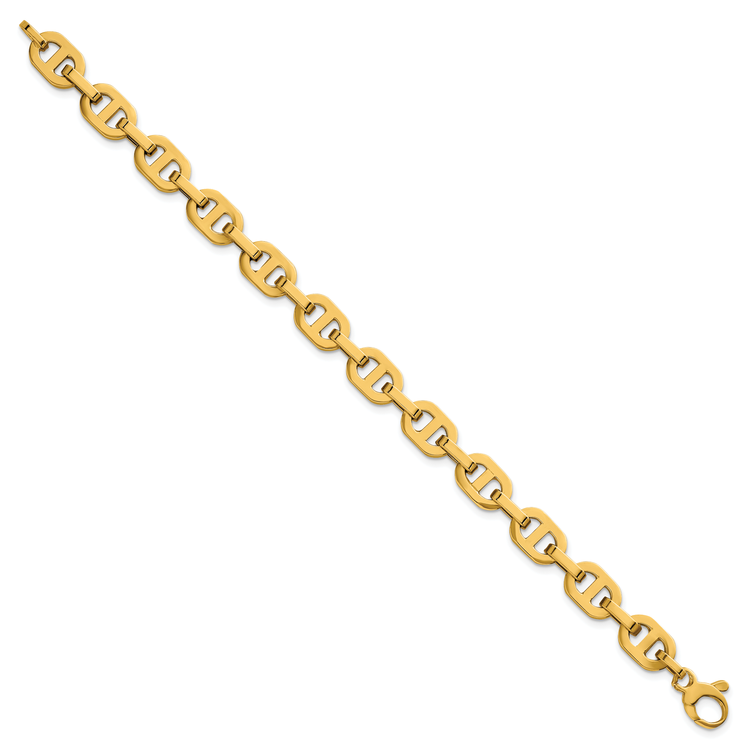 14k Polished 8.5mm Fancy Anchor Link 7.5 inch Bracelet Secondary image