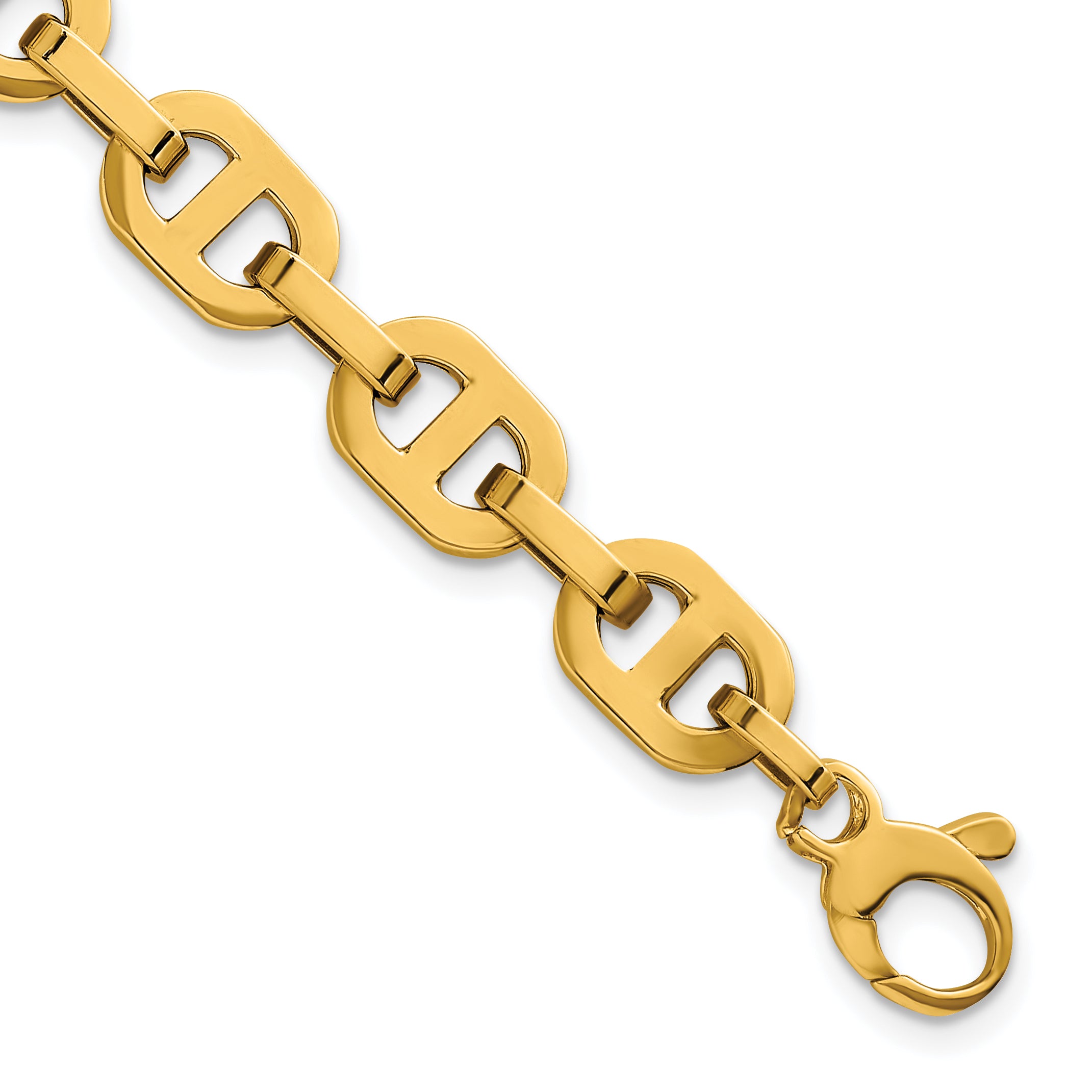 14k Polished 8.5mm Fancy Anchor Link 7.5 inch Bracelet Main image