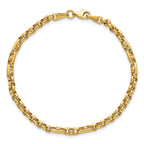 14k Polished and Diamond-cut 3.9mm Fancy Link 7.5 inch Bracelet