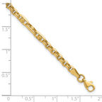14k Polished and Diamond-cut 3.9mm Fancy Link 7.5 inch Bracelet