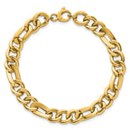 14k Polished 8.3mm Fancy Figaro Link 7.5 inch Bracelet