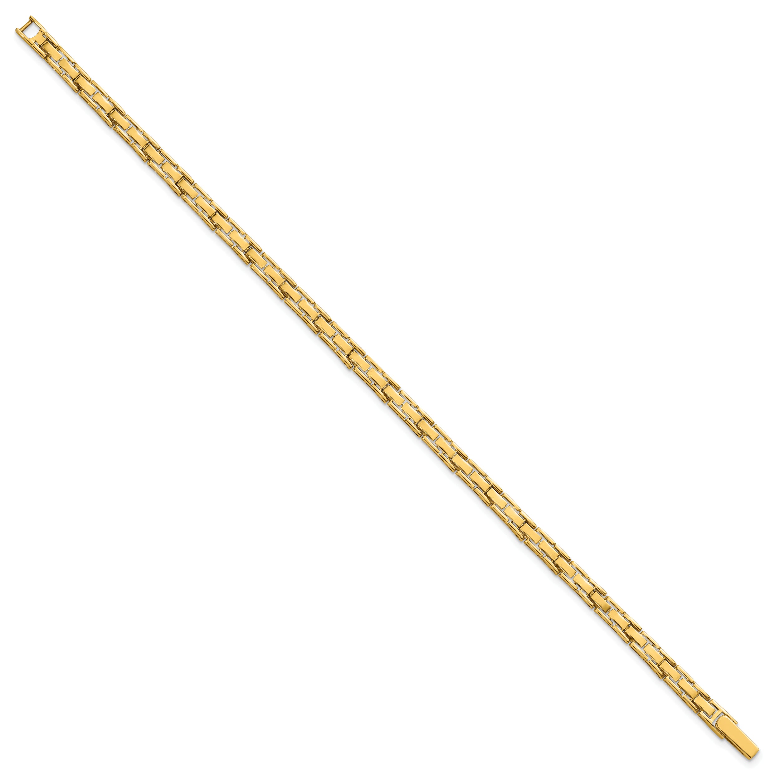 14k Polished 4.25mm Fancy Link 7.5 inch Bracelet