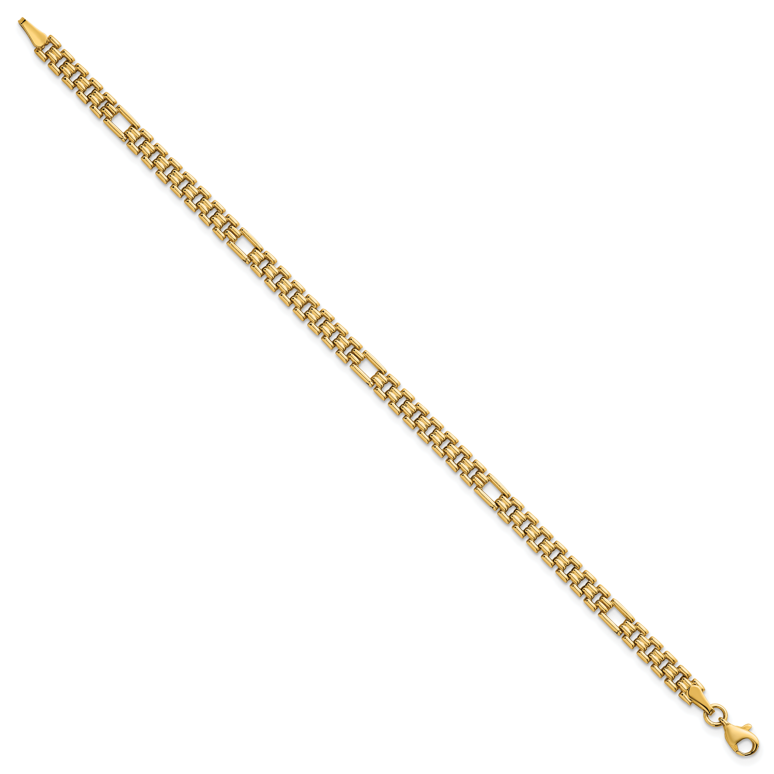 14K Polished 4.5mm Fancy Link 7.5 inch Bracelet Secondary image
