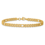 14K Polished 4.5mm Fancy Link 7.5 inch Bracelet