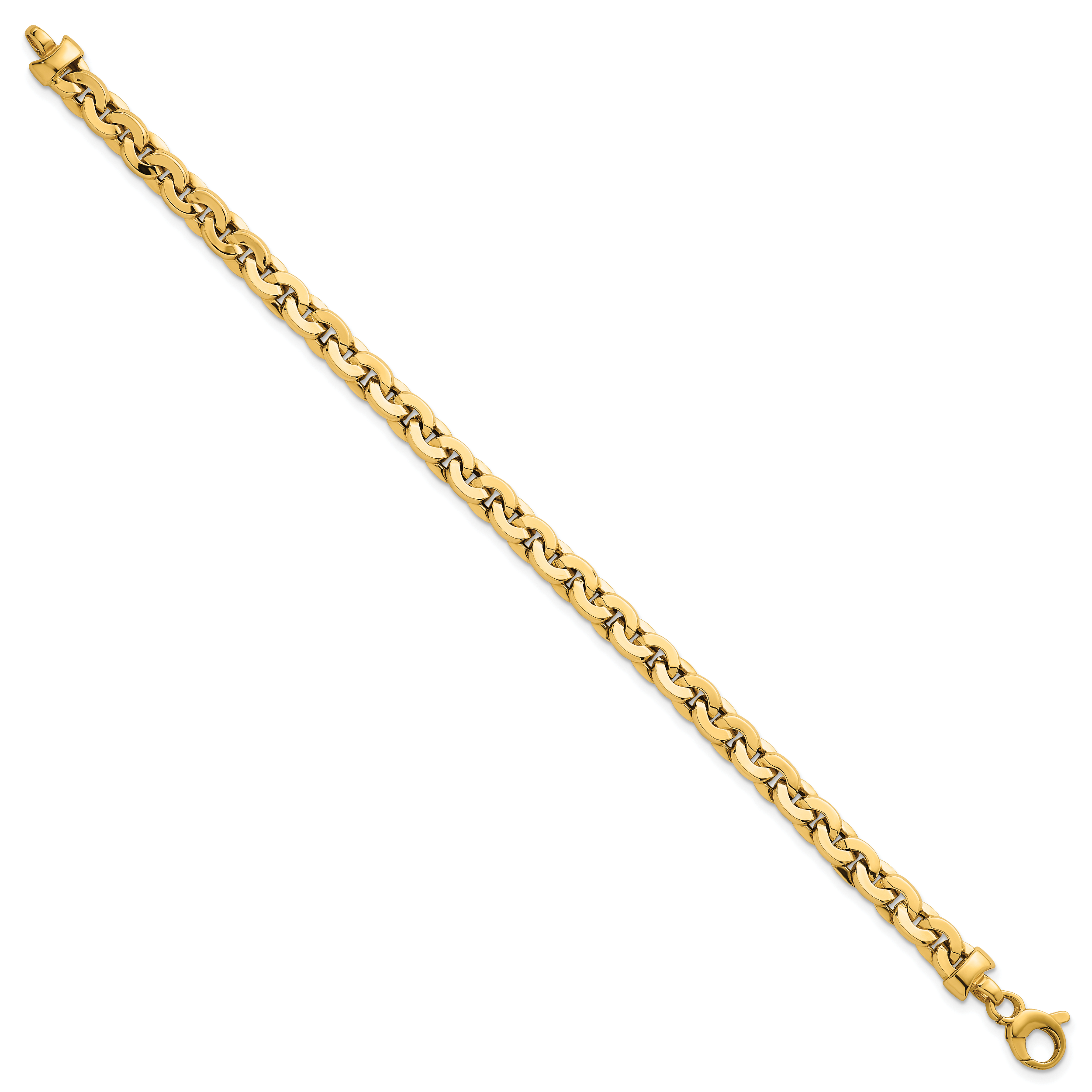 14K Polished 5.75mm Fancy Cable Link 7.5 Inch Bracelet Secondary image