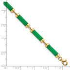 14K Polished 4.0mm Jade Bars 7 Inch Bracelet