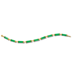 Jade Bars Bracelet in 14K Yellow Gold, 5mm with Extender, 7.5 Inch - Sophia Jewelers