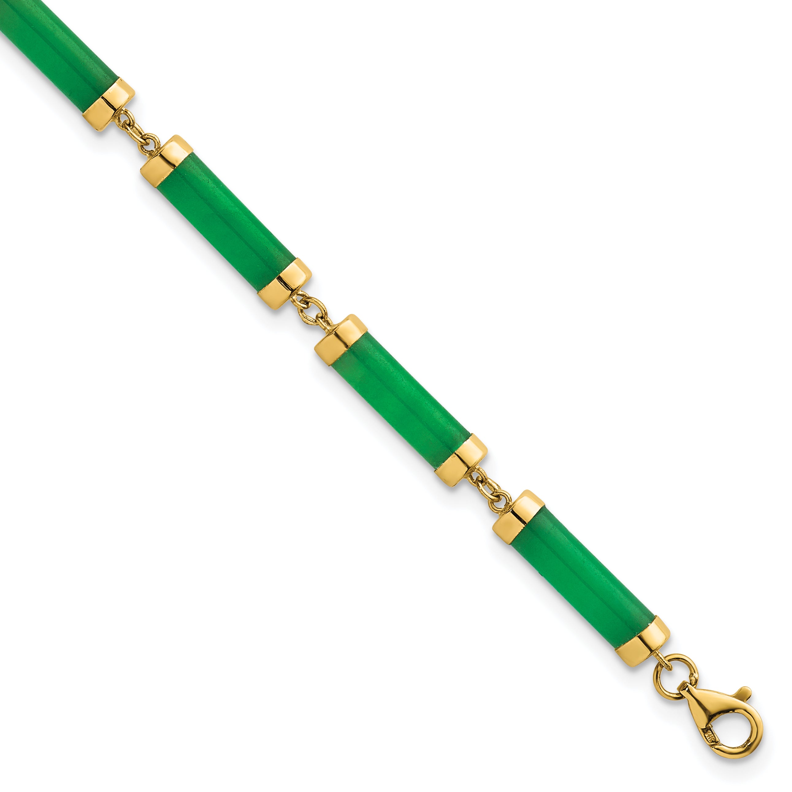 14K Polished 4.0mm Jade Bars 7 Inch Bracelet Main image