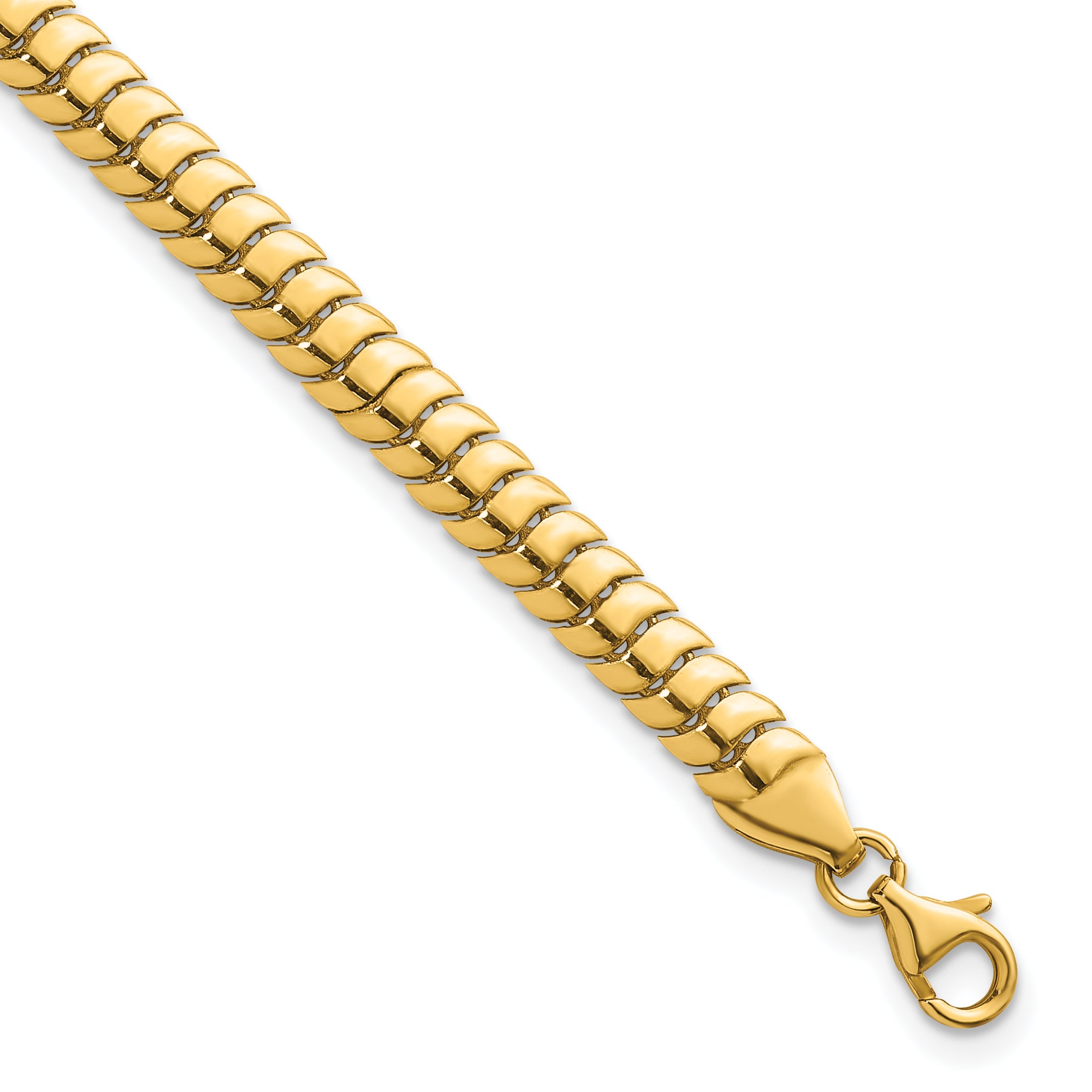 14K Polished 5mm Fancy Herringbone Link 7.5 inch Bracelet Main image