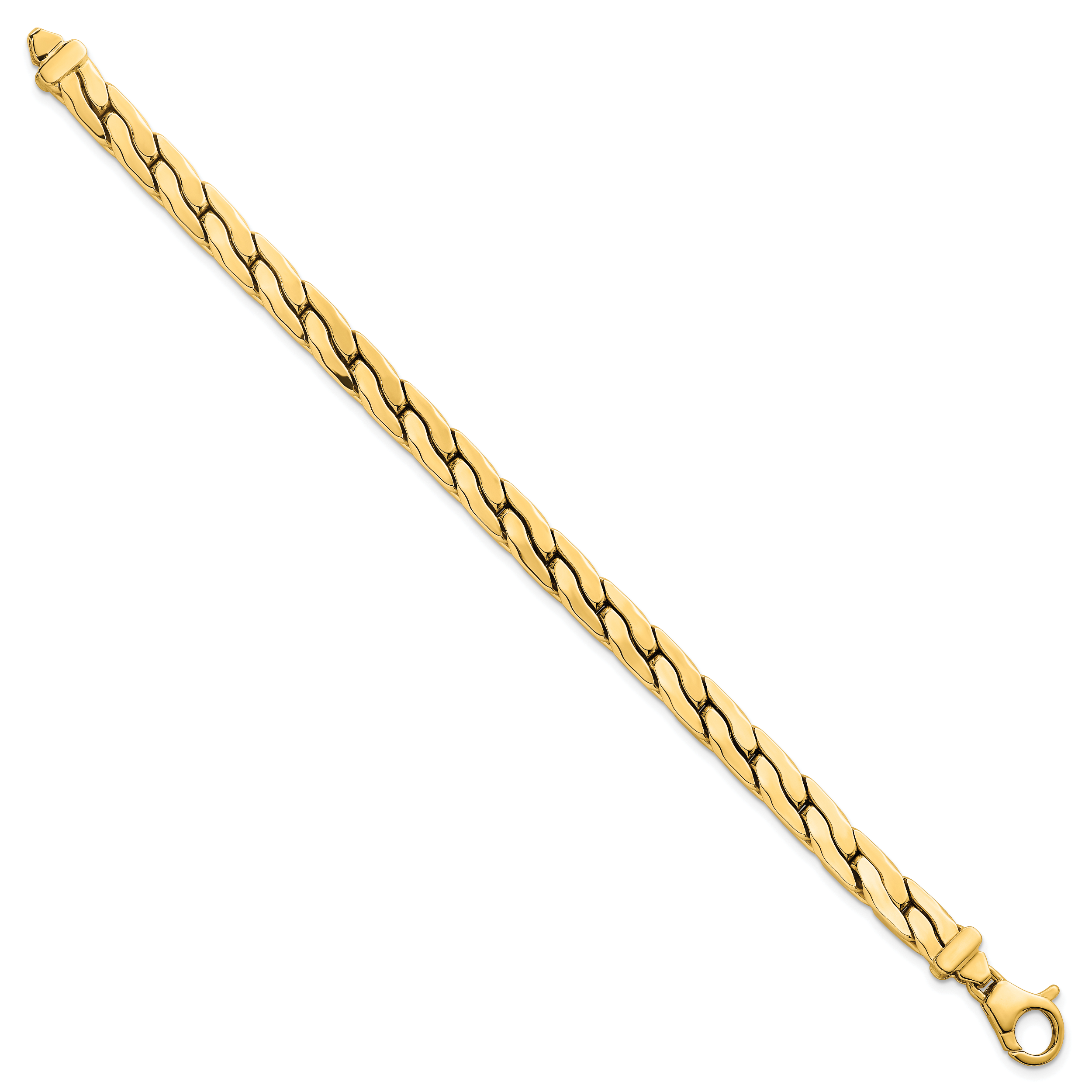 14k Polished 6.3mm Lightweight Fancy Link 7.5 inch Bracelet Secondary image