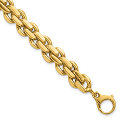 14k Polished 9.25mm Fancy Link 7.5 inch Bracelet