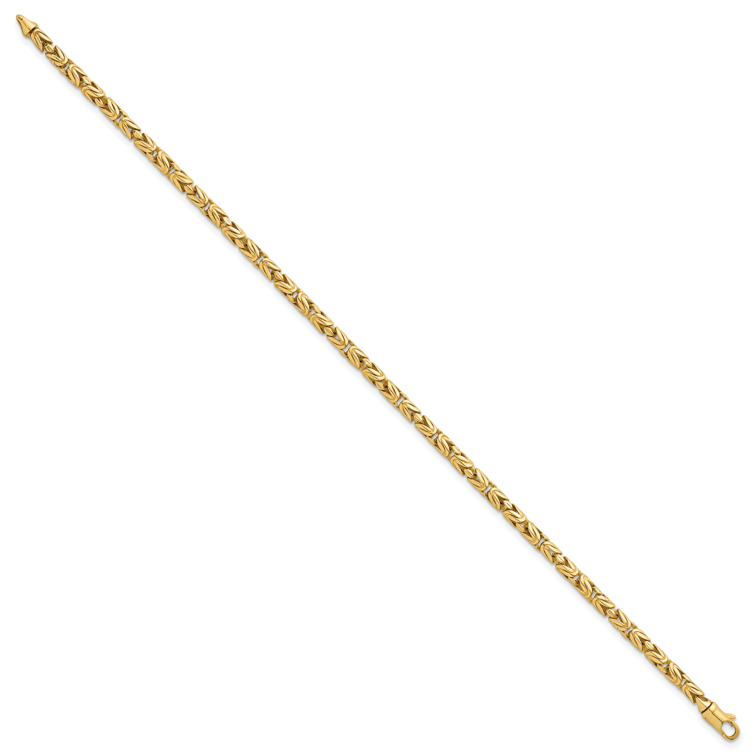 14k Polished 3mm Rounded Byzantine Link 7.5 inch Bracelet Secondary image