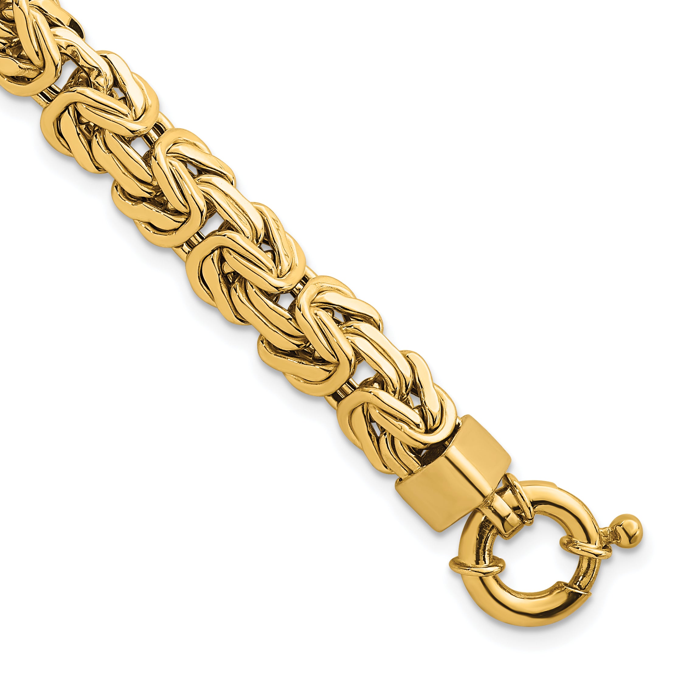 14k Polished 8.5mm Knife Edge Byzantine Link 7.5 inch Bracelet Main image