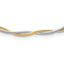 14k Two-tone Polished Twisted Round Omega 17 inch Necklace